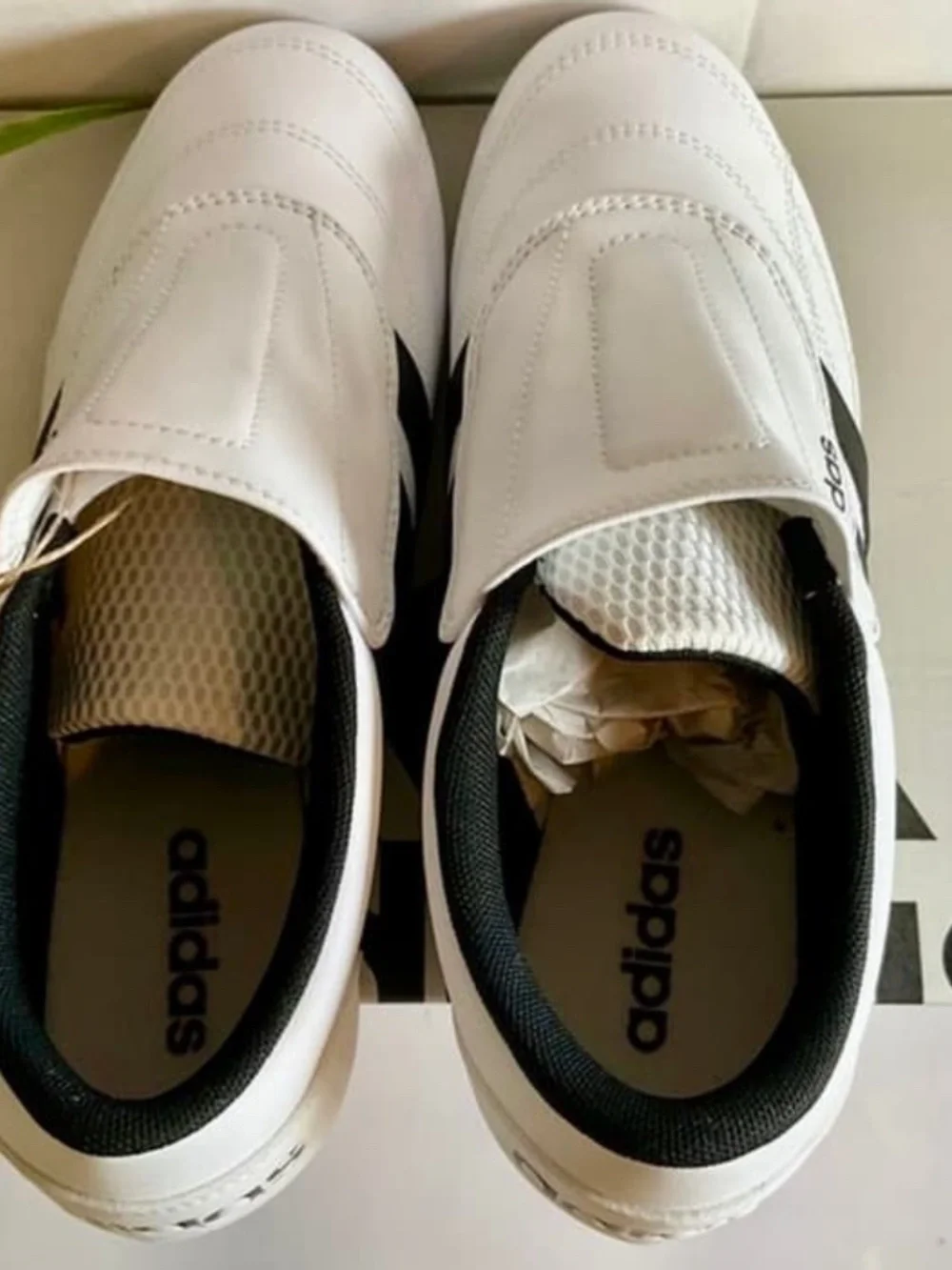 ADIDAS WOMEN'S TEKWEN SLIP-ON SNEAKERS~SIZE 7~BLACK AND WHITE~NEW!